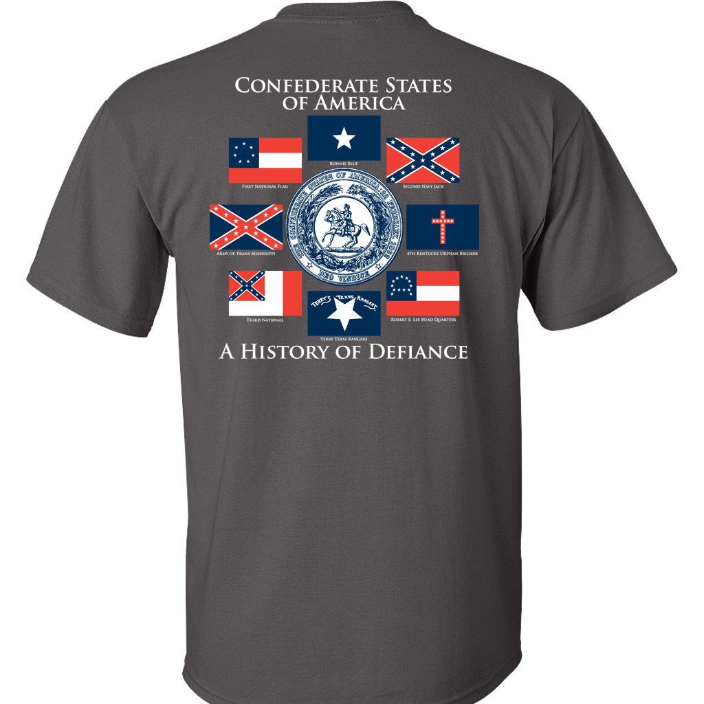 Grey Confederate States America T-Shirt | Death USA