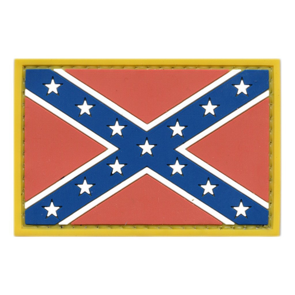 2" x 3" PVC Confederate Flag Tactical Patch